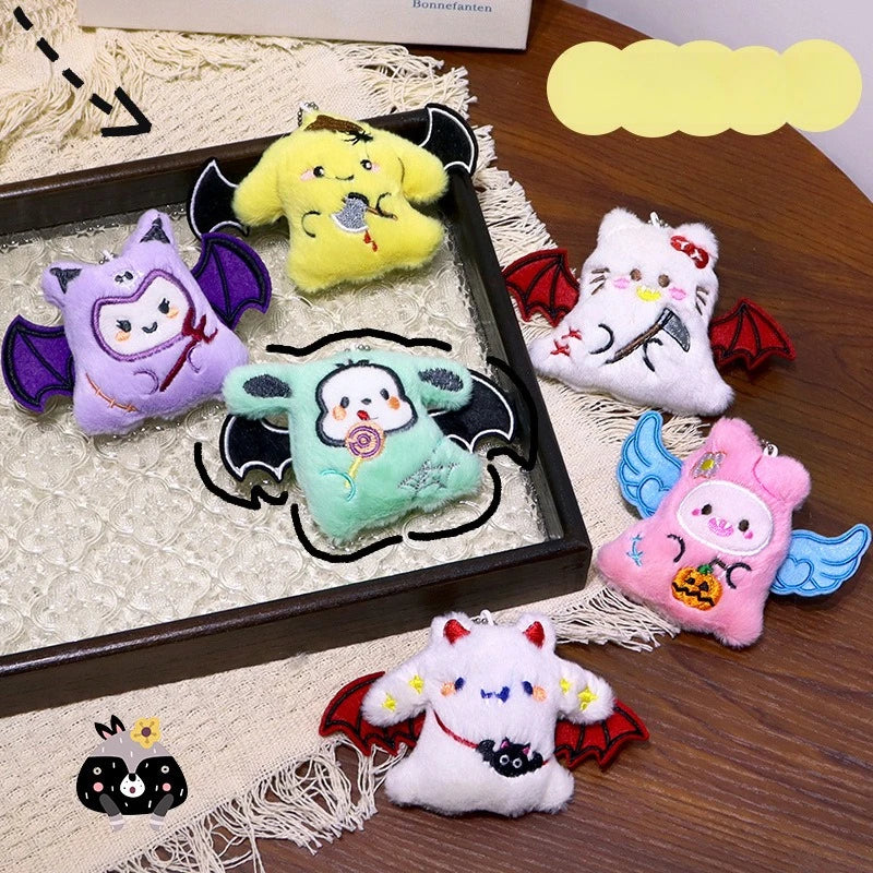 Miniso Halloween decorations Little Demon Sanrio Plush pendant Apiao style Kulomi bag hanging decoration