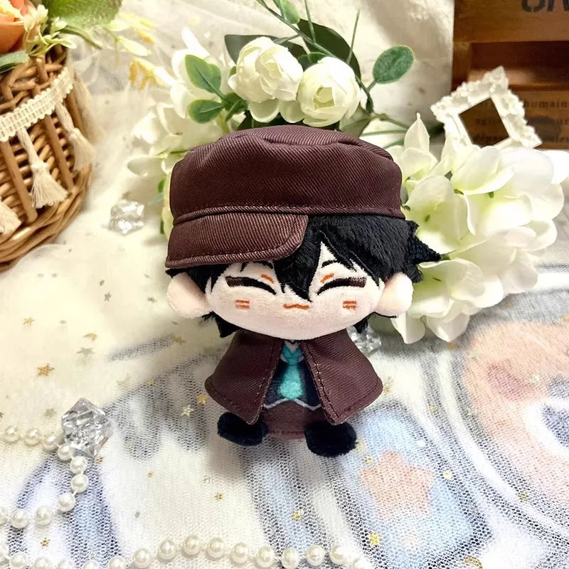 10cm Dostoevsky Pendant Plush Dolls Mini Soft Bungo Stray Dogs Keychain Bag Dolls Edogawa Rampo Plush Toys Dazai Osamu XMAS Gift