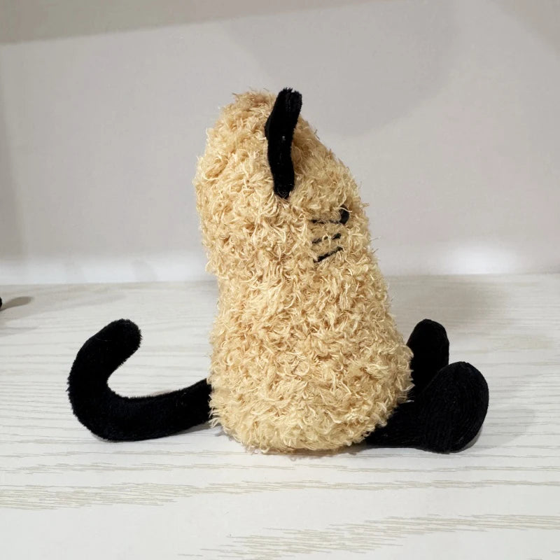 12cm Halloween Fun Cat Peanut Plush Toy Soft Creative Dolls Cute Cartoon Stuffed Cat Doll Funny Christmas Birthday Gift for Kids
