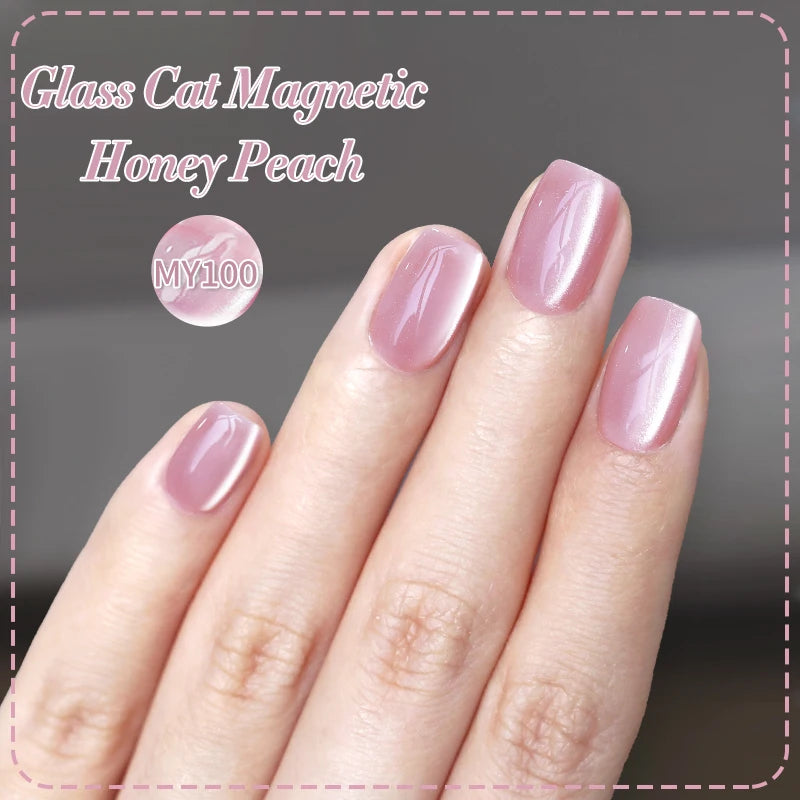 BORN PRETTY 10ml Dark Brown Red Glass Bead Cat Magnetic Gel Nail Polish Semi Permanent Soak Off UV LED Varnish Nail Art Salon
