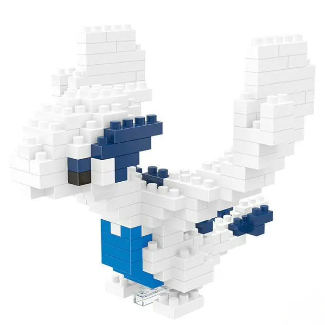 DIY Pokemon Blocks Small Cartoon Mini Building Block Pikachu Charizard Eevee Mewtwo Anime Assemble Action Model Dolls Toys