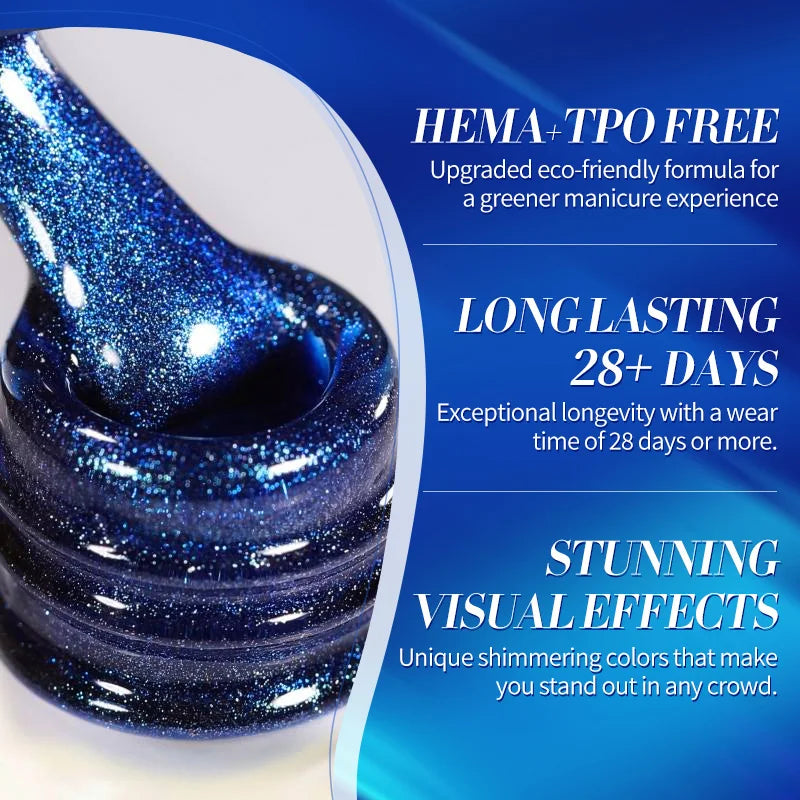 BORN PRETTY HEMA TPO FREE 10ml Rhine Lake Blue Cat Magnetic Gel Polish Semi  Permanent Soak Off UV Gel Nail Art Varnish Manicure