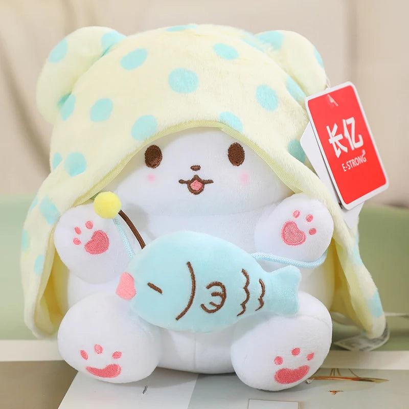 Anime Sanrio Kuromi New Kawaii Cute Marumofubiyori Blanket Bear Stuffed Plush Toys Plushies Birthday Party Gifts For Kids Girls