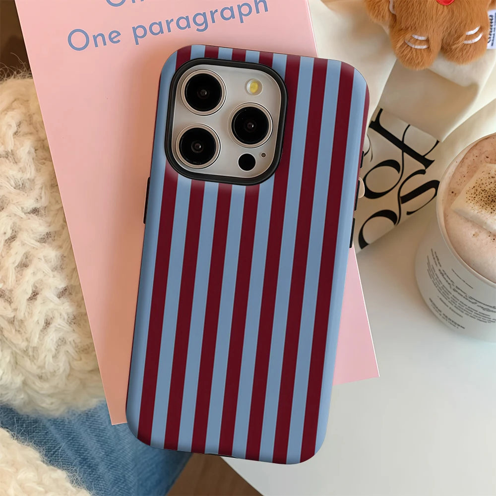 Bold Stripe IPhone17 Must-Haves Phone Case for IPhone 17 16 15 14 13 12 11 Pro Max Plus Double-layer Back Cover