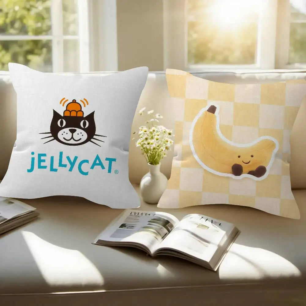 Cute Cartoon J-JellycatS Anime(1)  Maple Design Cushion Cover Happy Autumn Harvest decor Holiday Decorati Pillow Cover