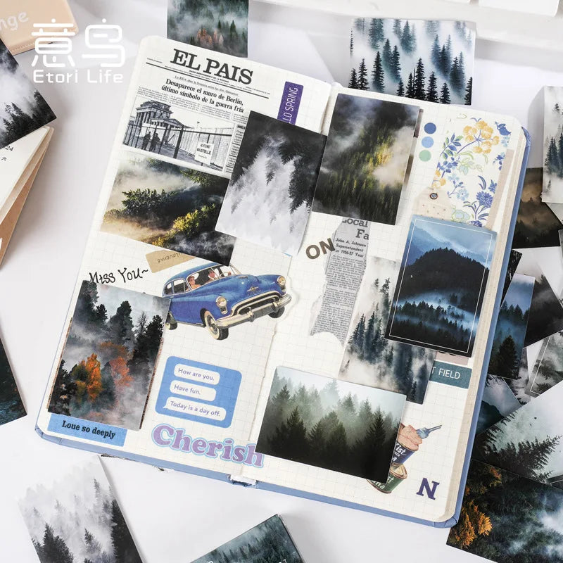 30 Pcs Kawaii Paper Sticker Set Deep Forest Self-adhesive Stationery Stickers For Arts Craft Diy Scrapbooking Diary Album Planne
