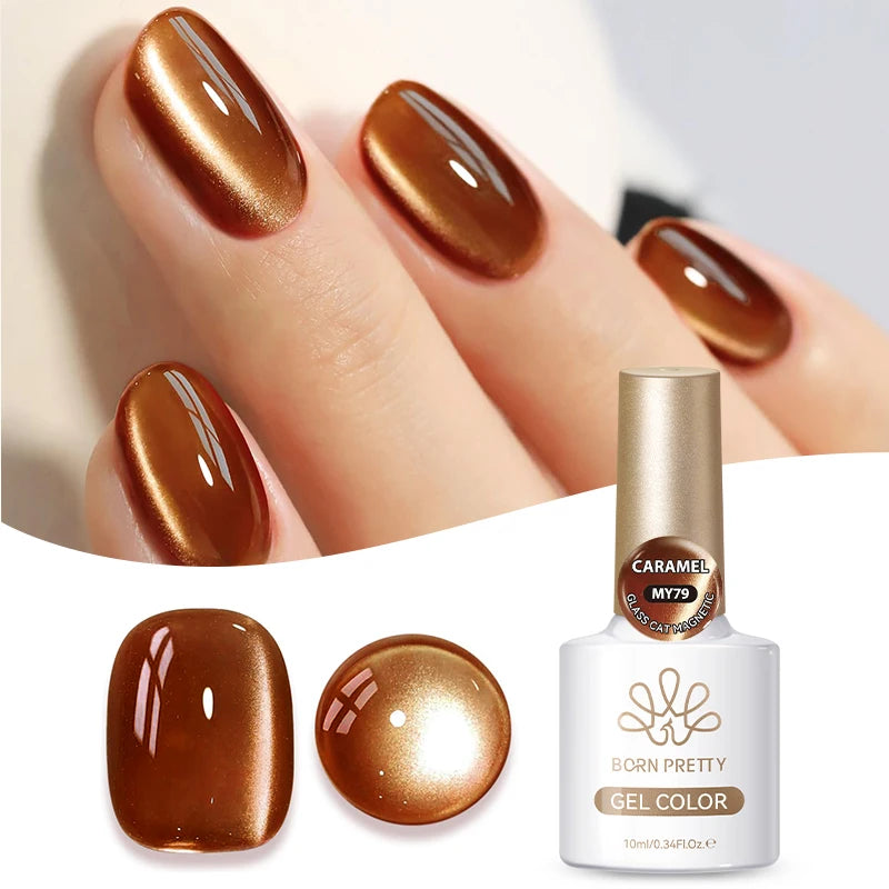 BORN PRETTY 10ml Brown Purple Black Red Cat Magnetic Gel Polish Manicure Soak Off UV Gel Nail Art Varnish Autunm Winter Nails