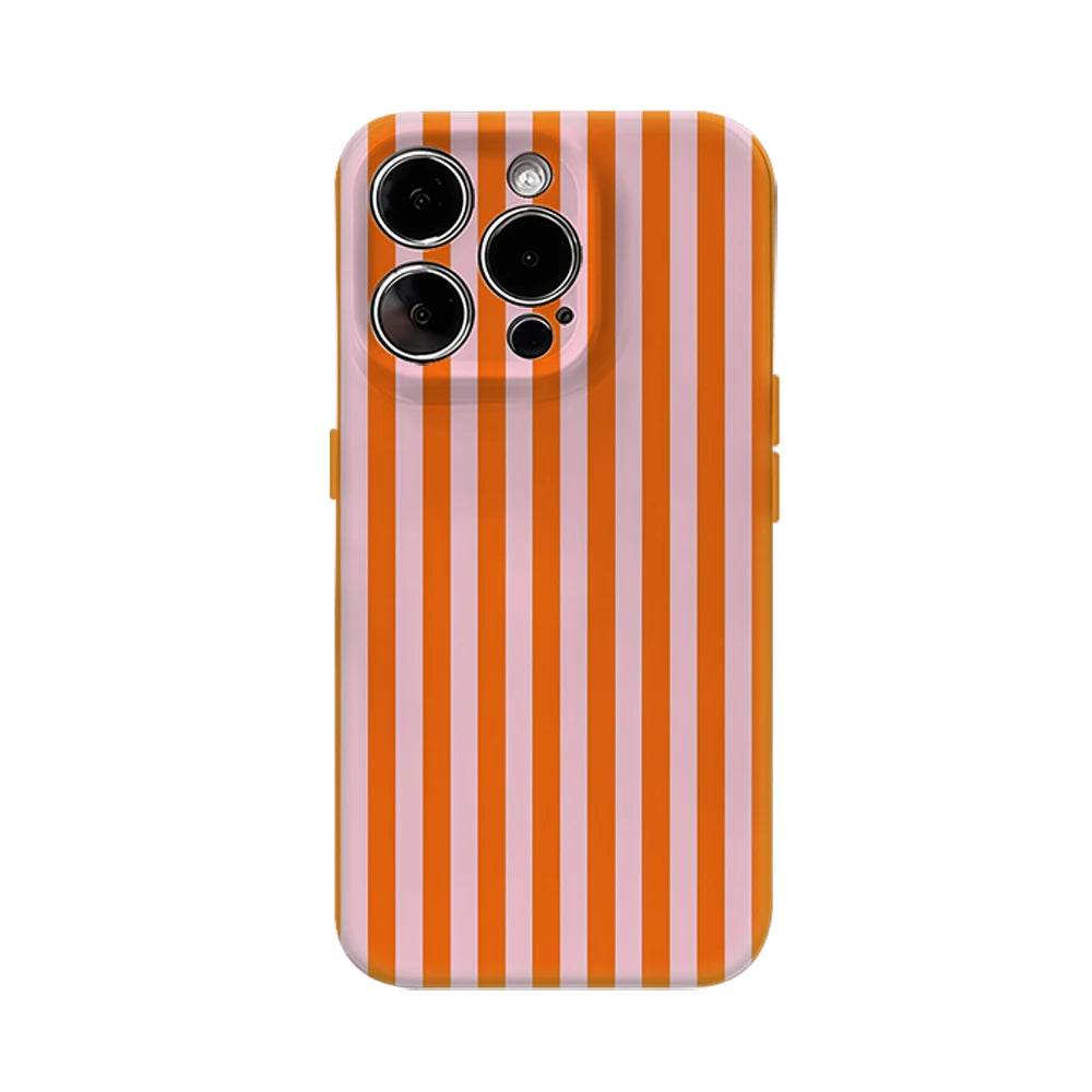 Bold Orange & Pink Stripes IPhone17 Must-Haves Phone Case for IPhone 17 16 15 14 13 12 11 Pro Max Plus Double-layer Back Cover