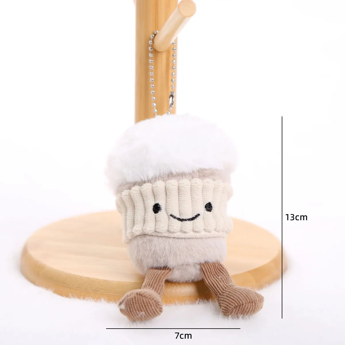 Ins Food Play Plush Doll Keychain Pendant Cute Popcorn Coffee Peanuts Sandwiches Plush Doll Bag Decoration Pendant Couple Gift