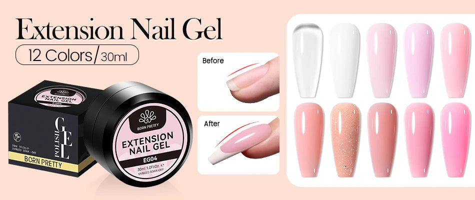 BORN PRETTY 10ml Auroras Glitter Cat Magnetic Gel Nail Polish Jelly Glass Bead Semi Permanent Soak Off UV LED Varnish Manicure