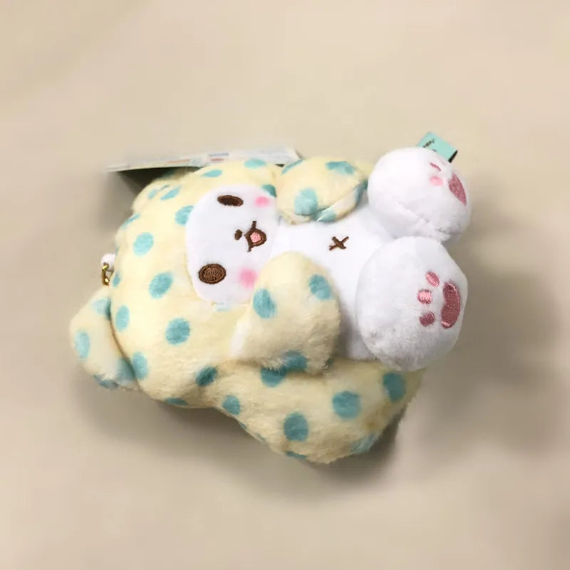 Sanrio Marumofubiyori Bear Plush Toys Keychain Moppu bear Cartoon Kuromi Stuffed Plush coin purse bag Backpack Pendant Gifts