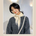 Women's Winter Scarfs Korean Version Autumn and Winter Knitted Warm Scarf Cute Sweet Crossed Triangular Scarfs