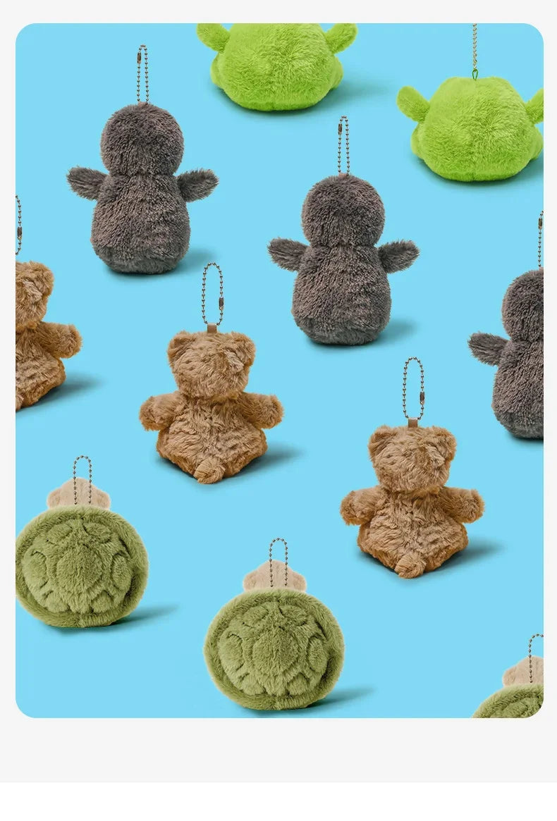 Cartoon Christmas Peanut Doll Plush Toy Bag Pendant Keychain Christmas Gift