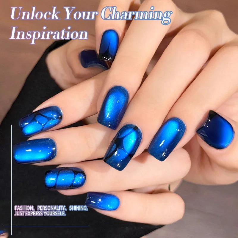 BORN PRETTY HEMA TPO FREE 10ml Rhine Lake Blue Cat Magnetic Gel Polish Semi  Permanent Soak Off UV Gel Nail Art Varnish Manicure