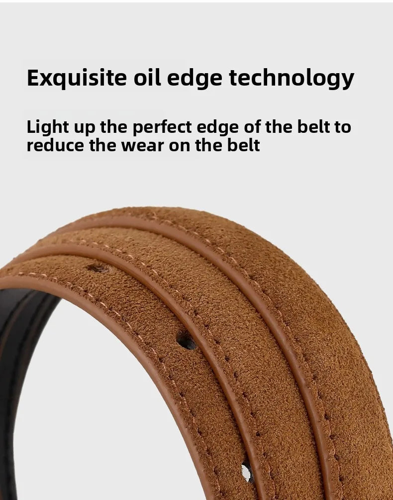 Women Luxury Design Suede Leather Belt Casual Versatile Business Waist Strap Trendy Trouser Dress Belts Gifts