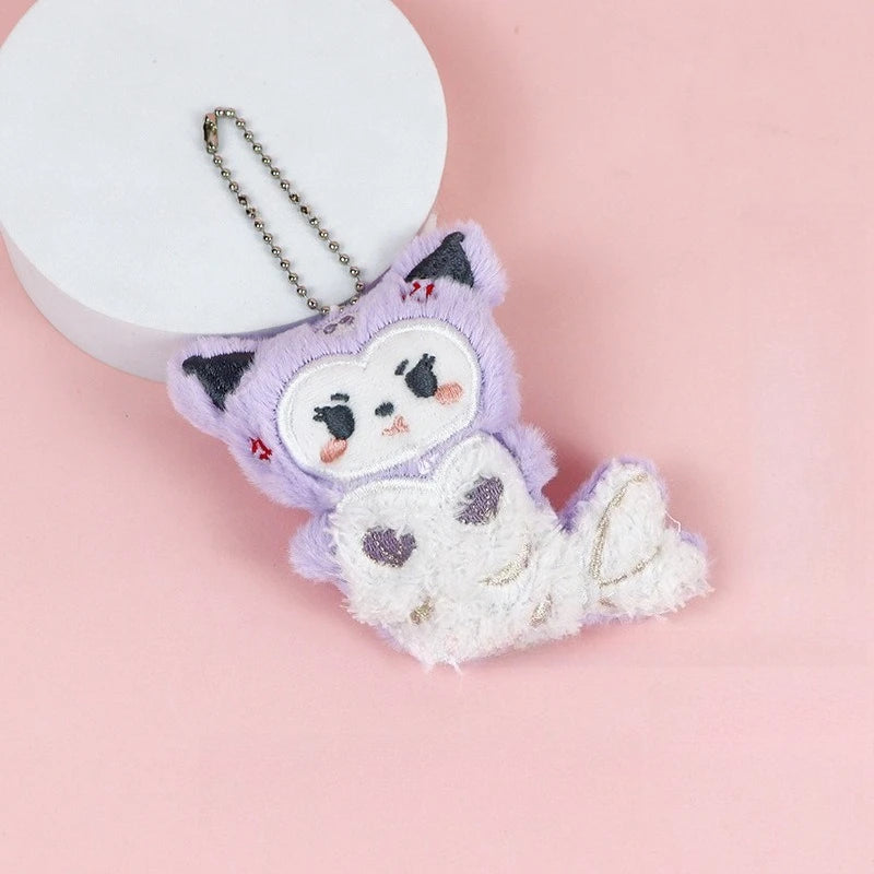 Miniso Halloween decorations Little Demon Sanrio Plush pendant Apiao style Kulomi bag hanging decoration