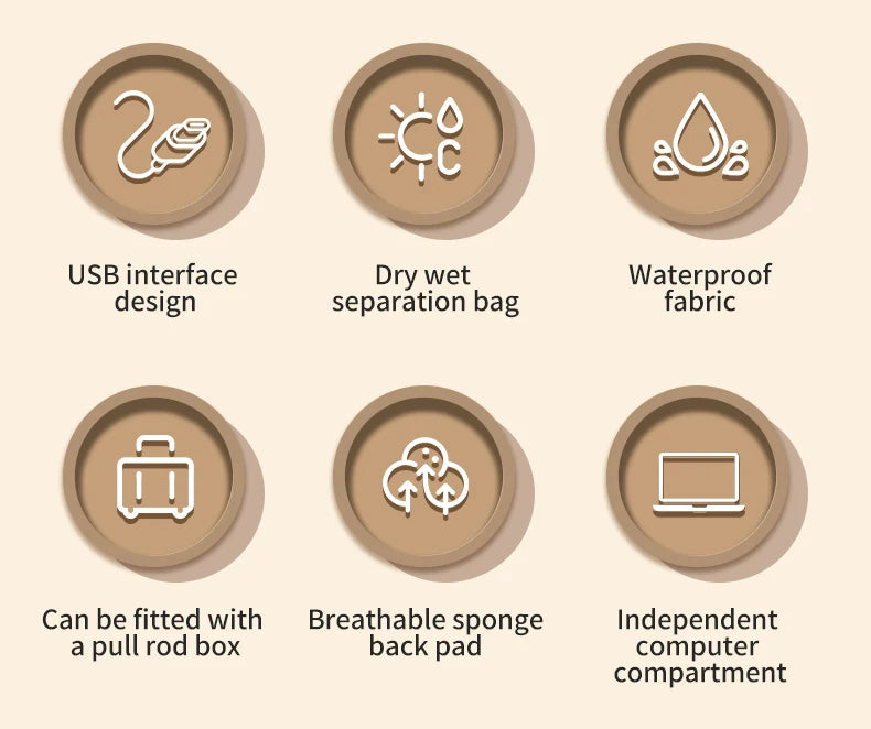 Travel Backpack 40x20x30 Cabin Plane Waterproof Expandable Weekender Laptop With USB Port Ryanair Carry-On Women Men Backpack