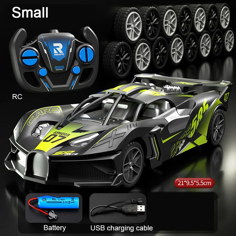4WD RC Sports Car High Speed Remote Control Mini Scale Model Vehicle Electric Drift Racing Car Toys for Boys Kids Back to School