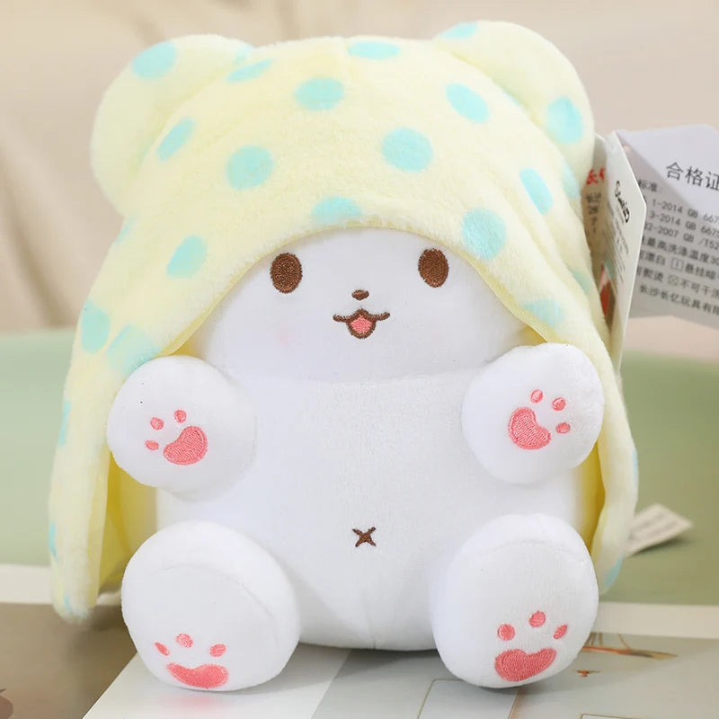 Sanrio Carpet Bear Plush Toy Pendant Kawaii Soft Stuffed Dolls Plush Keychains Home Car Decoration Plush Toys Phone Keyrings