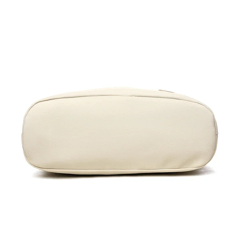 3 Main Pockets High Capacity Shoulder Crossbody Bag for Women Multi-pocket Purse Canvas Handbag Suitable for Mothers Shopping