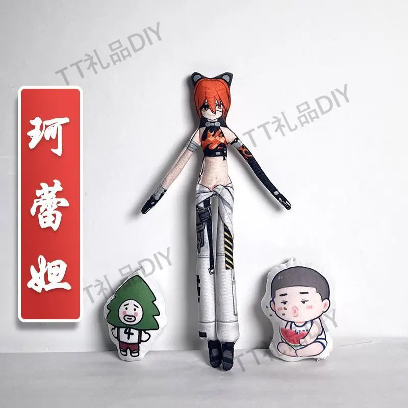 Game Zenless Zone Zero Wise Belle Nicole Demara Von Lycaon Cosplay Doll Plush Stuffed Dolls Abstract Twistable Wire Accessories