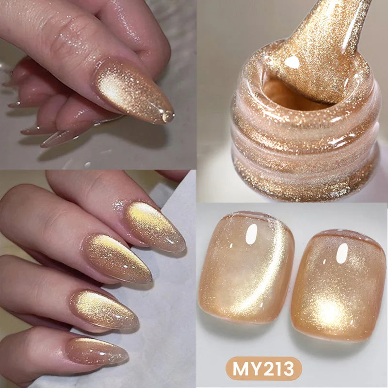 BORN PRETTY 10ml Dark Brown Red Glass Bead Cat Magnetic Gel Nail Polish Semi Permanent Soak Off UV LED Varnish Nail Art Salon