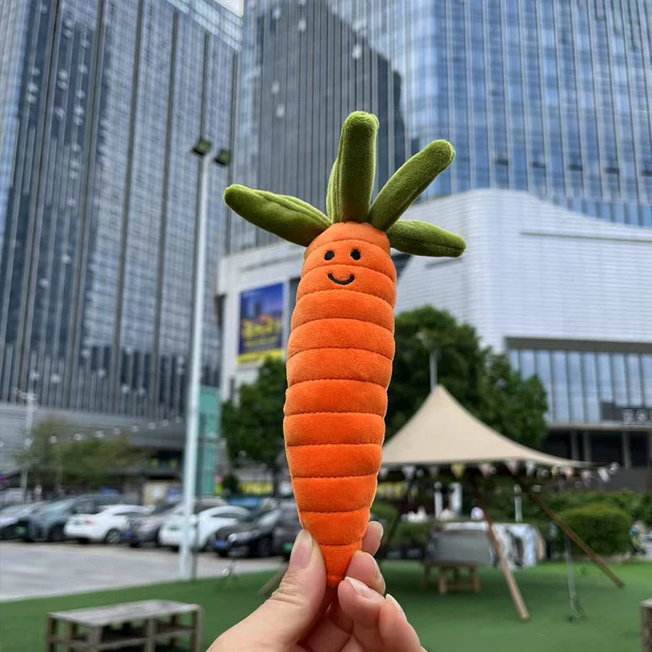 2025 Peach Pear Cherry Plush Doll Smiling Face Fruit Series Home Bedroom Decoration Pet Interactive Toy Birthday Gift