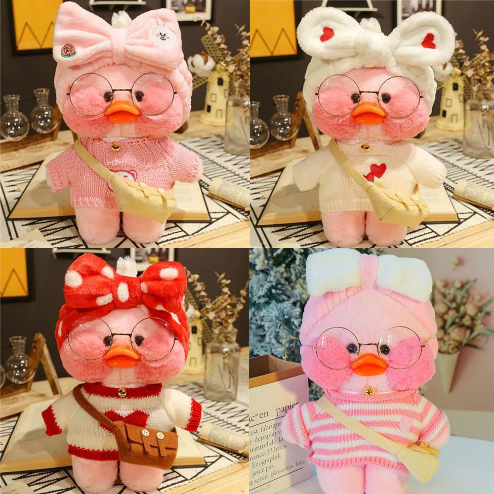 30cm Kawaii Lalafanfan Duck Plush Toy Cartoon Lalafanfan Duck Doll Soft Stuffed Animal Plushie Birthday Gifts For Girl Children