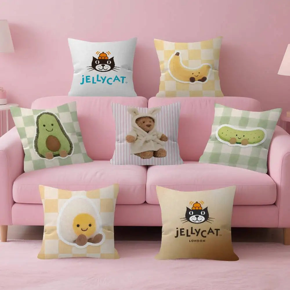 Cute Cartoon J-JellycatS Anime(1)  Maple Design Cushion Cover Happy Autumn Harvest decor Holiday Decorati Pillow Cover