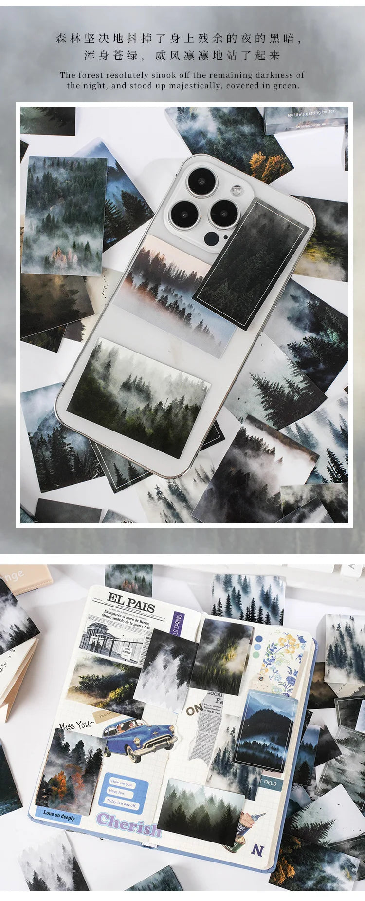 30 Pcs Kawaii Paper Sticker Set Deep Forest Self-adhesive Stationery Stickers For Arts Craft Diy Scrapbooking Diary Album Planne