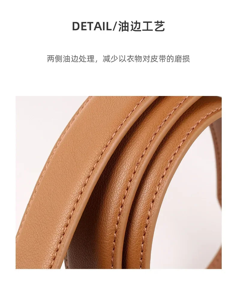 New Fashion  High Quality Genuine Leather Belt Women Matching Jeans Gold Buckle Belt Women's Luxury Soft Black Belt Cinturones