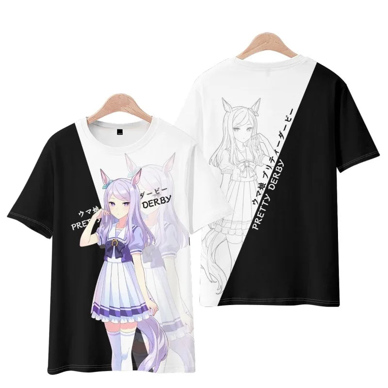 Umamusume Mejiro McQueen Japanese Game T-Shirts Anime Men Women Tee Shirt Short SleeveT Shirt Plus Size Tops