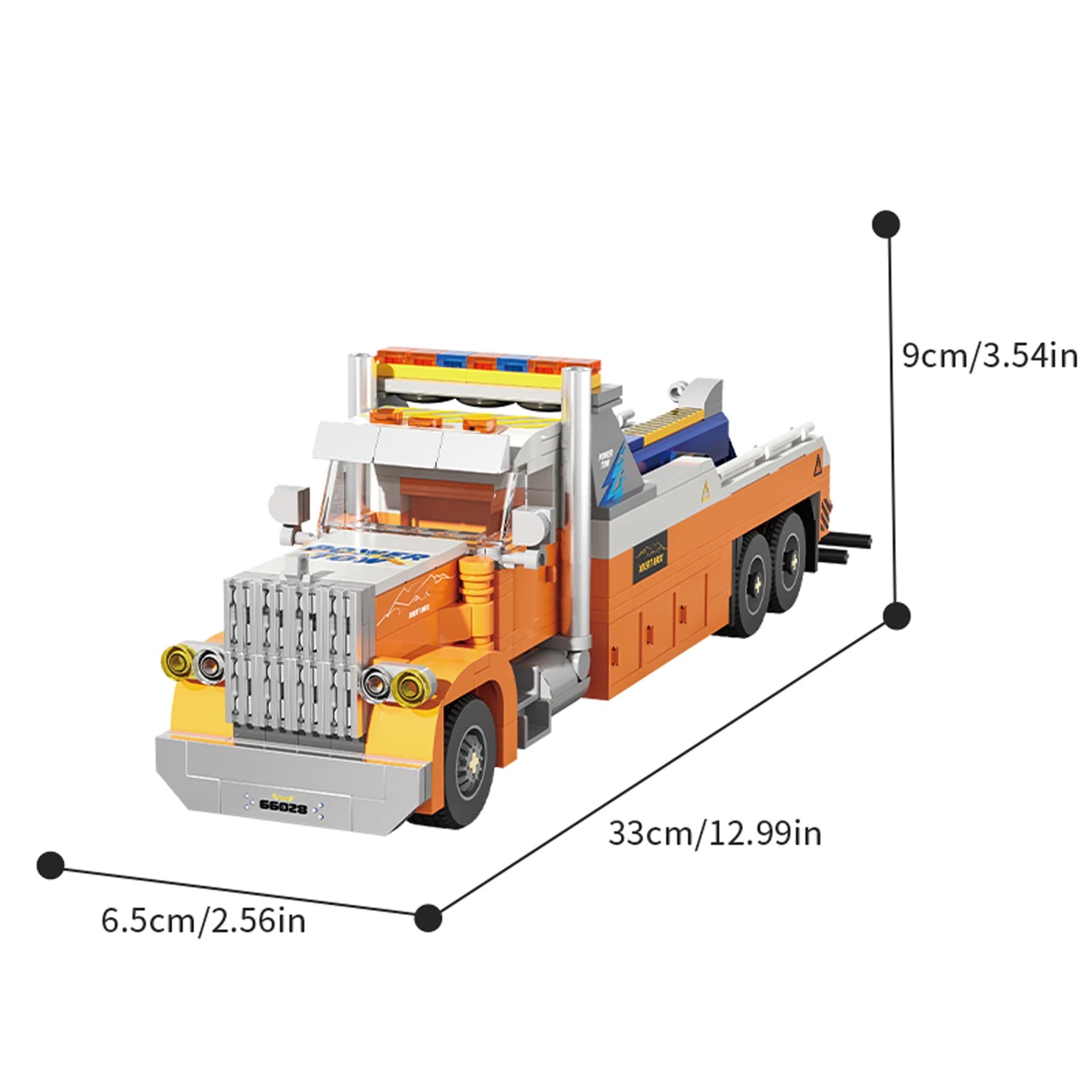 349PCS Crane Truck Truck-Mounted Crane MOC Building Blocks Engineering Vehicle Truck Transport Car Model Bricks Toys Gifts 66023