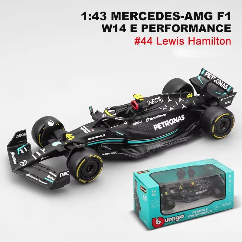 New Year Special Offer Bburago 1:43 F1 Series Alloy Miniature Diecast Model  Monaco Mcl60 Amg W14 E Las Vegas Rb19 Toys Kid Gift