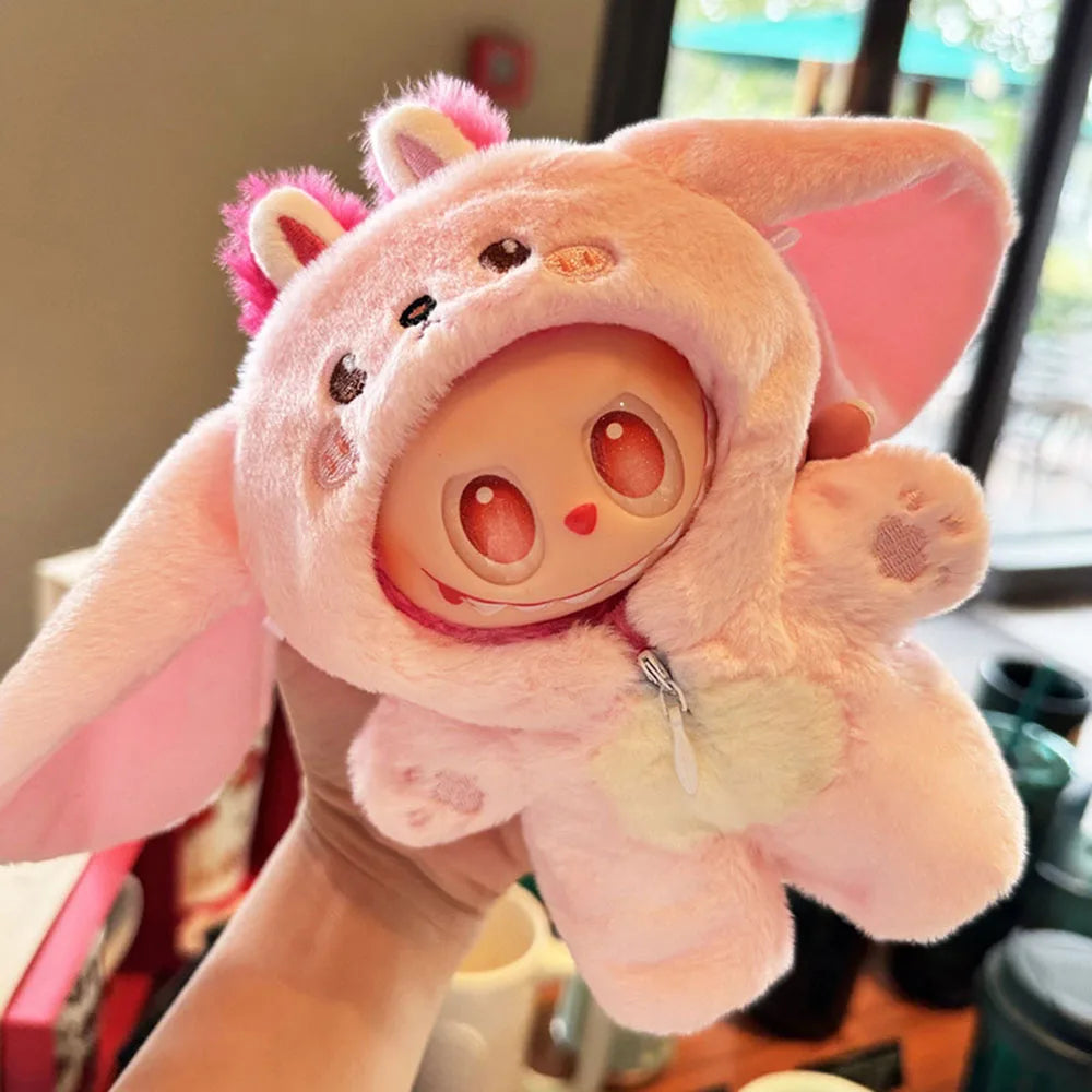 Only Clothes For 15-17cm Labubu Animal Elephant Cute Cat Clothes Set for 15-17cm Labubu Doll Clothes Accessories