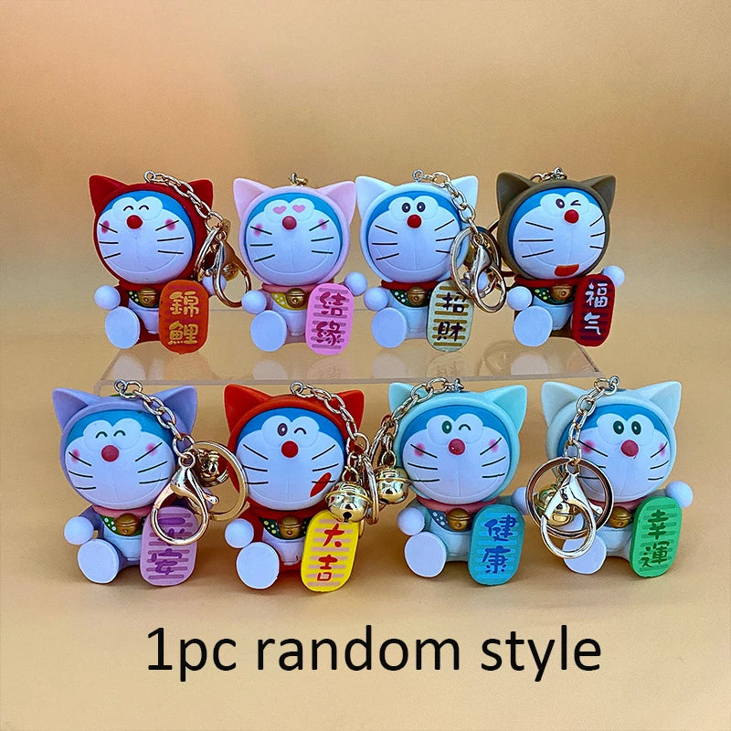 8 Doramon Blessing Doll Jingle Cat Cake Decoration Twist Egg Blind Box Doll Key Chain