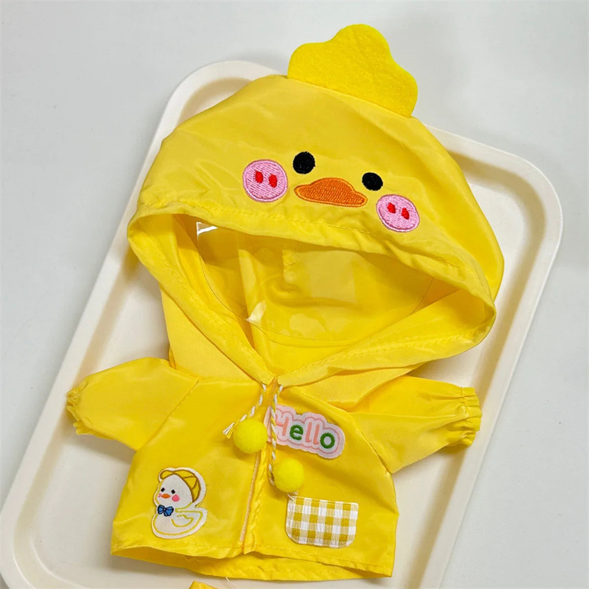 Mini Plush Doll Clothes Outfit Accessories Dinosaur Raincoat Set For Labubu Idol V1 V2 Doll Clothes Gift