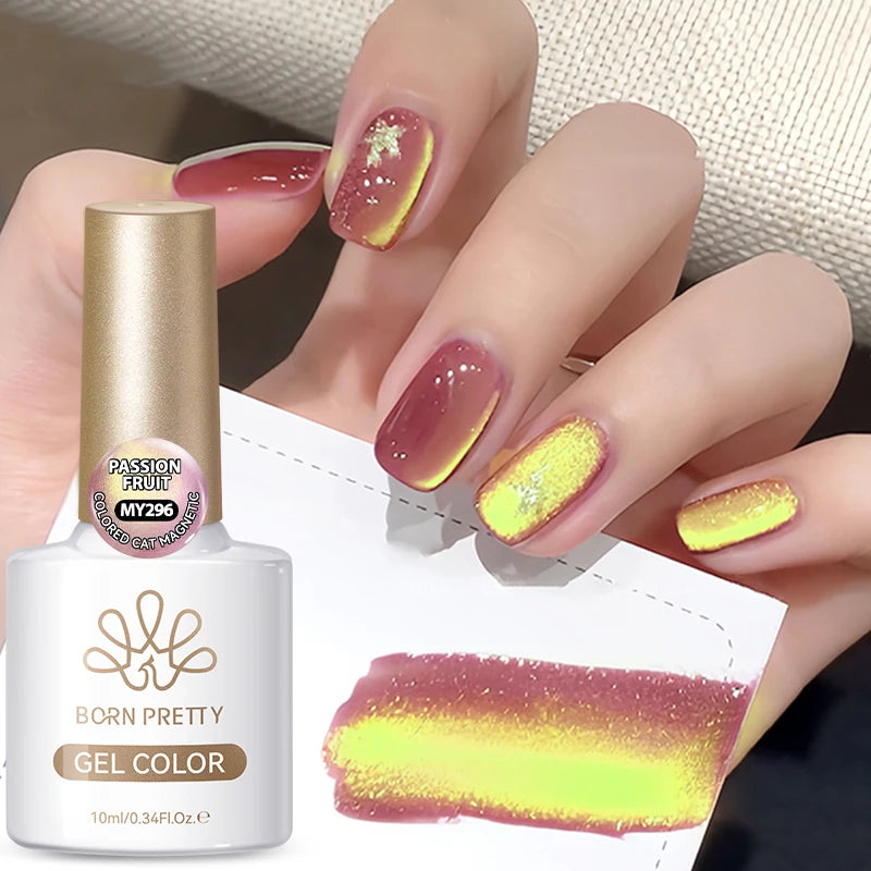 BORN PRETTY Cat Magnetic Gel Nail Polish 10ml Crystal Holographics Glass Bead Semi Permanent Soak Off UV LED Nail Art Manicure