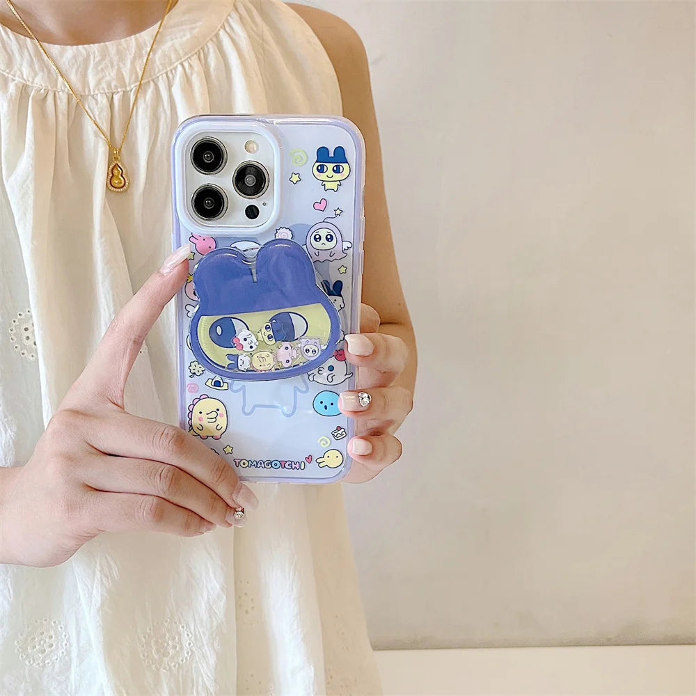 Funny cartoon magnetic stand phone case for iPhone 16 Pro Max 14 15 pro 16 cover with Magsafe cute protection shockproof cover