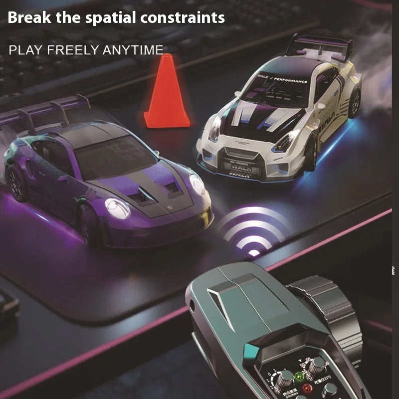 Macro Star D43 Full Proportion Remote Control Drift Car 1:43 Scale Alloy Gyro Four-Wheel Drive Flat Run Luminous Toy Model