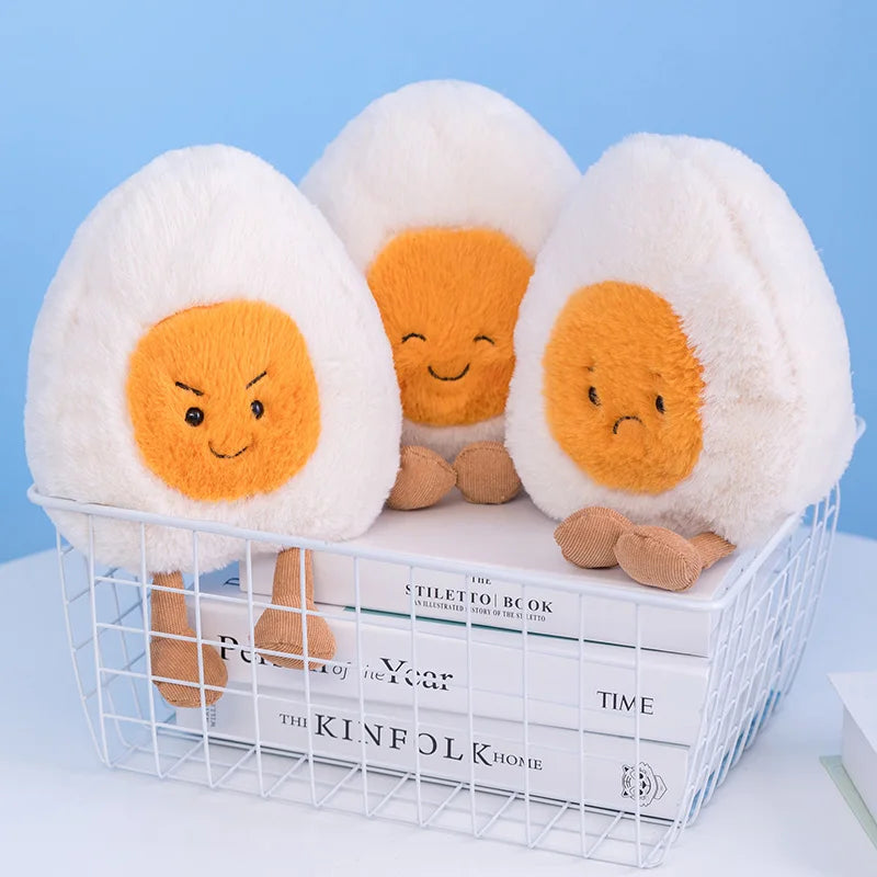 New Cartoon Egg Stuffed Toy Expression Food Bread Toast Series Breakfast Doll Fun Decoration Pillow Baby Comfort Doll Xmas Gifts