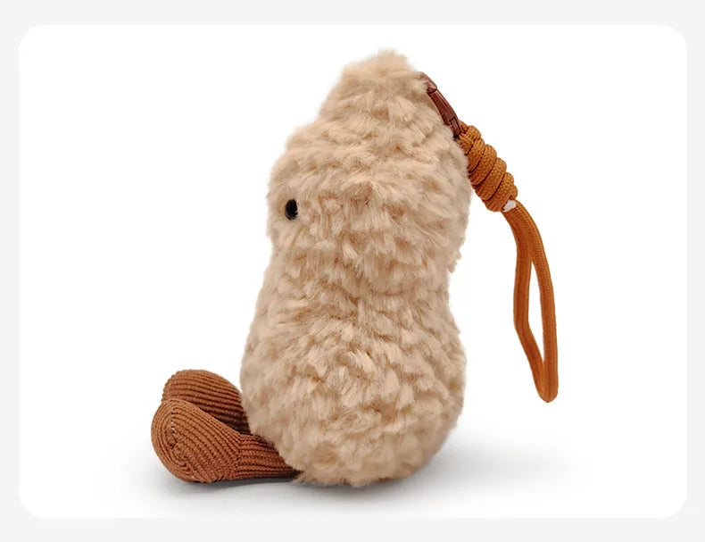 Small Peanut Plush Doll Kawaii Room Decor Pendant Live Room Decor Anime Keychain Stuffed Toy Girlish Gift for Kid