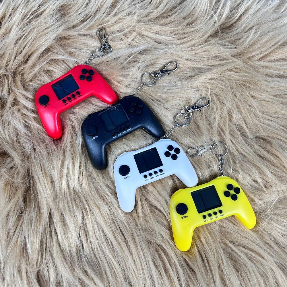 GAMINJA GC61 Mini Handheld Game Players Machine Pocket Game Console Built in Retro Games Use for Key Chain Ring Holder
