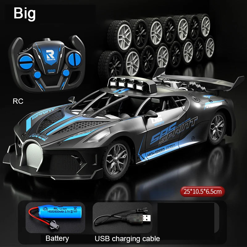 4WD RC Sports Car High Speed Remote Control Mini Scale Model Vehicle Electric Drift Racing Car Toys for Boys Kids Back to School