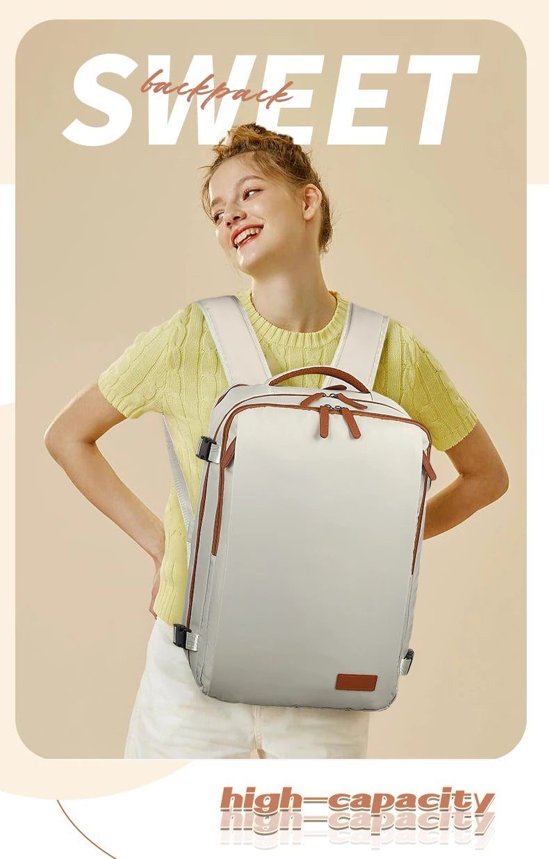 Travel Backpack 40x20x30 Cabin Plane Waterproof Expandable Weekender Laptop With USB Port Ryanair Carry-On Women Men Backpack