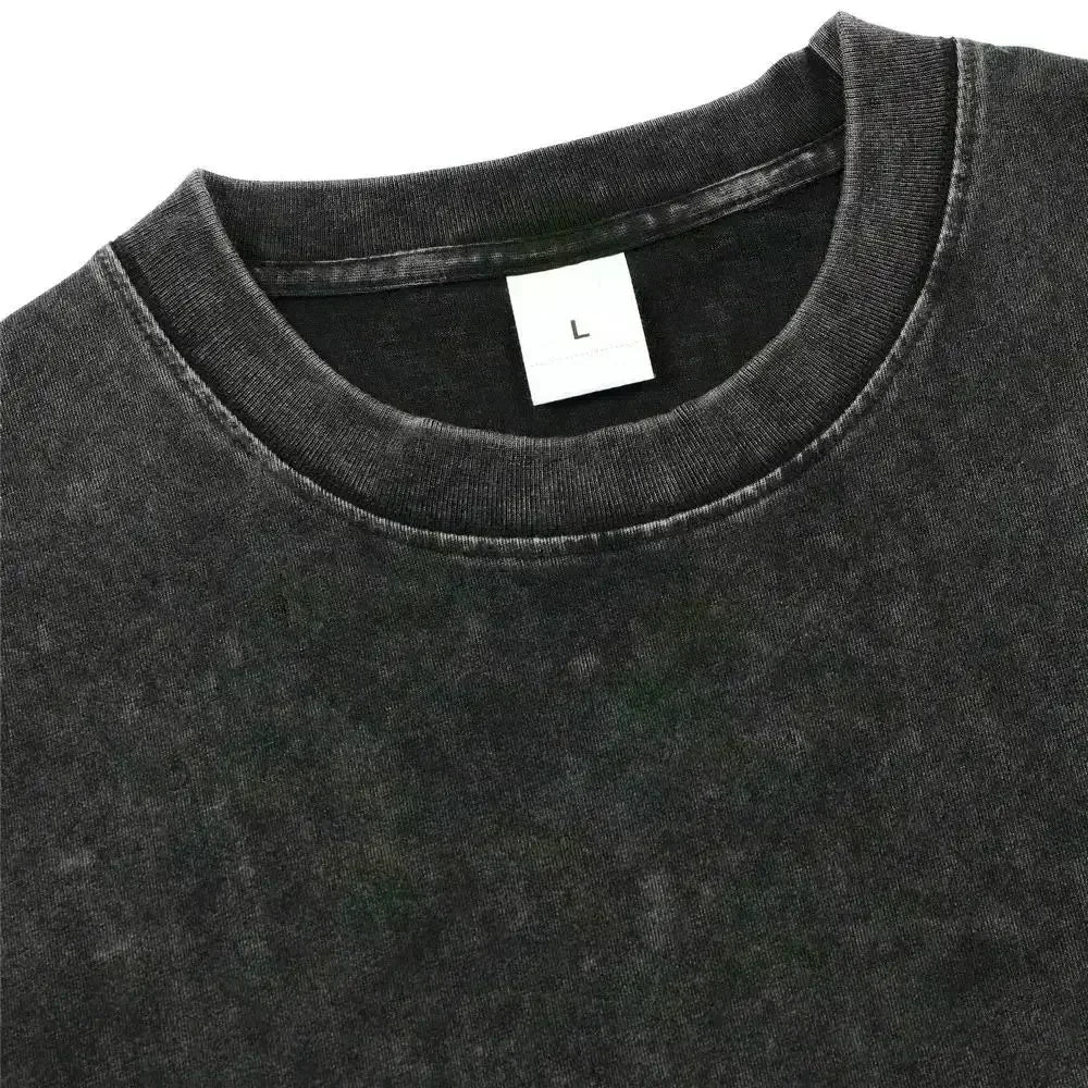 Anime Demon Slayer Shinazugawa Sanemi Cool Printed T-shirt Women Tshirts Vintage Washed Cotton Tee Harajuku Gothic Men T Shirt