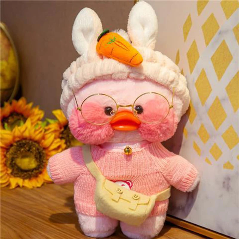 30cm Kawaii Lalafanfan Duck Plush Toy Cartoon Lalafanfan Duck Doll Soft Stuffed Animal Plushie Birthday Gifts For Girl Children