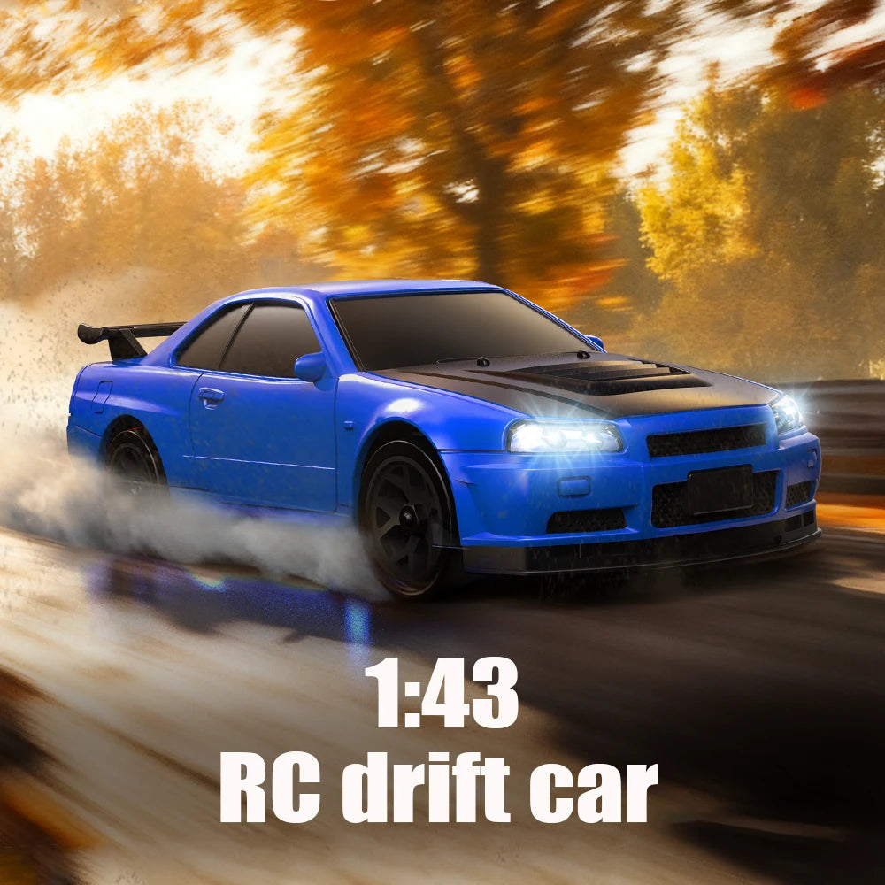 HBToys 1:43 Scale RC Car Simulation Racing Model Dual-Body Dual-Tire Version 2.4G 4WD ESP Gyro Drift Car for Toy Hobbies