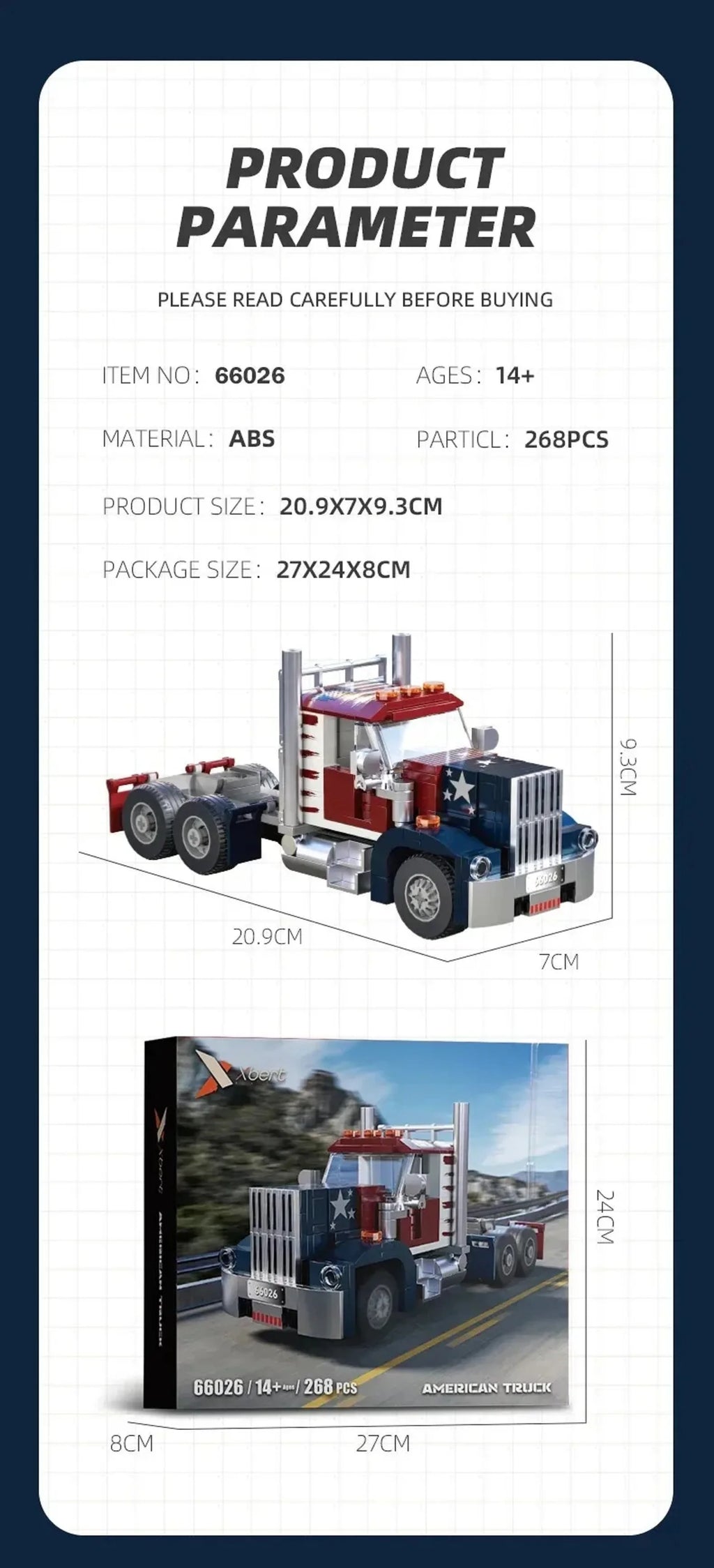 European&American Truck Head Building Blocks MOC Connectable Container Trailer Model Bricks Educational Toys For kids Gifts