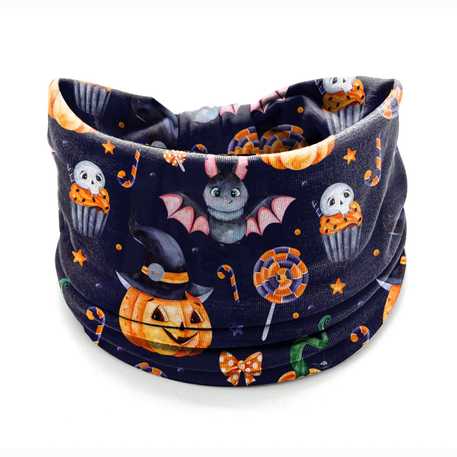 Halloween Headbands For Women Wide Turban Dress Up Costume Headwraps Pumpkin Spider Web Bad Skeleton Hair Band